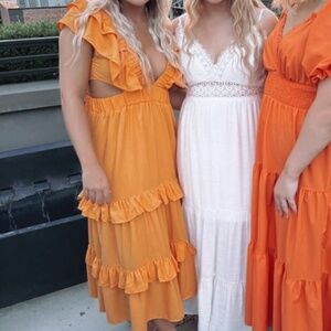 orange dress